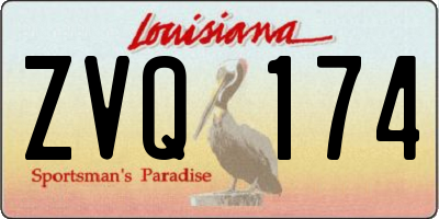 LA license plate ZVQ174