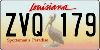 LA license plate ZVQ179