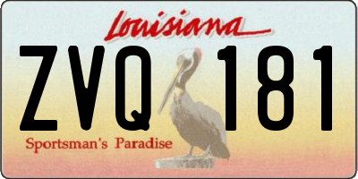 LA license plate ZVQ181