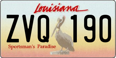 LA license plate ZVQ190