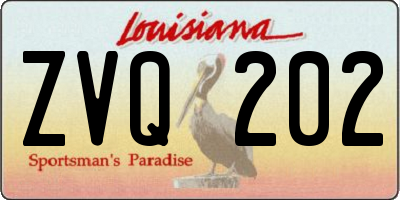 LA license plate ZVQ202