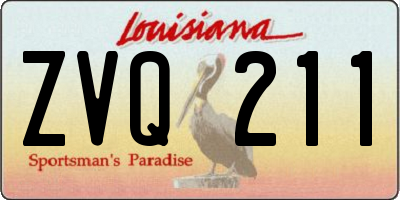 LA license plate ZVQ211