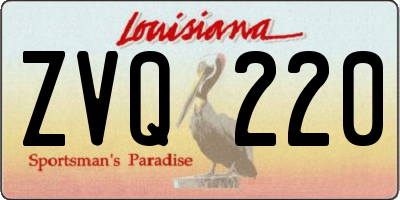 LA license plate ZVQ220