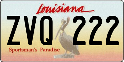 LA license plate ZVQ222