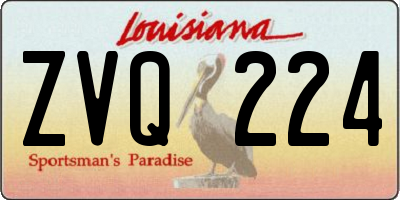 LA license plate ZVQ224