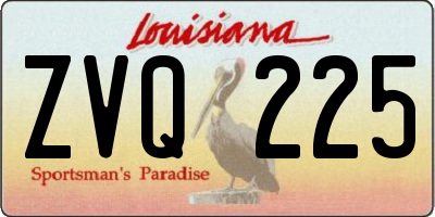 LA license plate ZVQ225