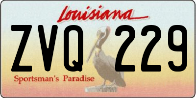 LA license plate ZVQ229