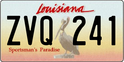 LA license plate ZVQ241