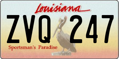 LA license plate ZVQ247