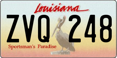 LA license plate ZVQ248