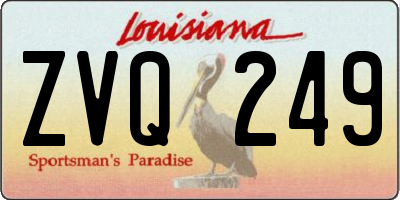 LA license plate ZVQ249