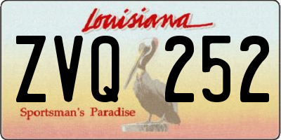 LA license plate ZVQ252
