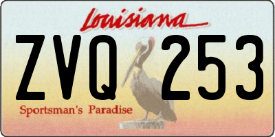 LA license plate ZVQ253