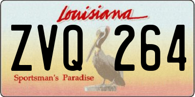 LA license plate ZVQ264