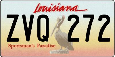 LA license plate ZVQ272