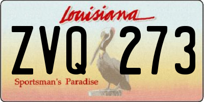 LA license plate ZVQ273