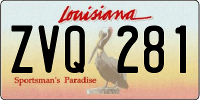 LA license plate ZVQ281