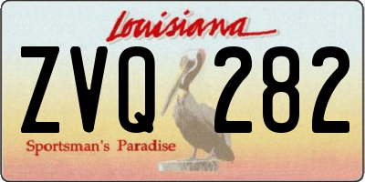 LA license plate ZVQ282