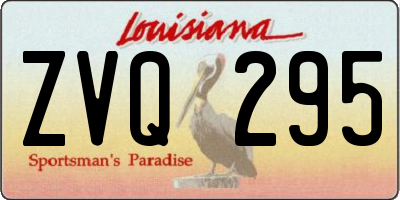 LA license plate ZVQ295
