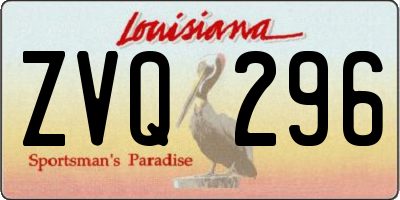LA license plate ZVQ296