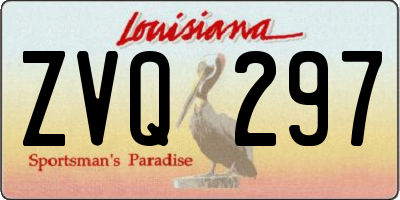 LA license plate ZVQ297