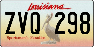 LA license plate ZVQ298