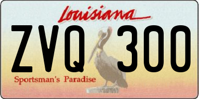 LA license plate ZVQ300