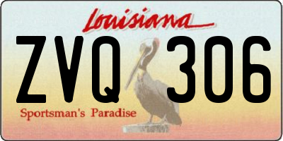 LA license plate ZVQ306