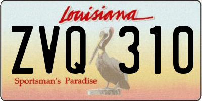 LA license plate ZVQ310