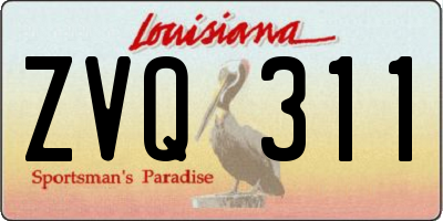 LA license plate ZVQ311