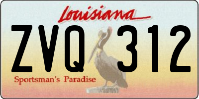 LA license plate ZVQ312