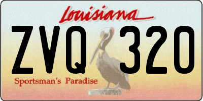 LA license plate ZVQ320