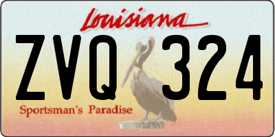 LA license plate ZVQ324