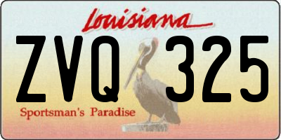 LA license plate ZVQ325