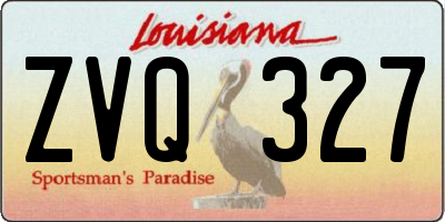LA license plate ZVQ327