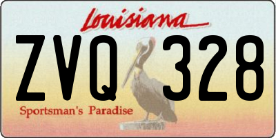 LA license plate ZVQ328