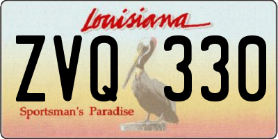 LA license plate ZVQ330