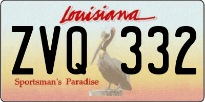 LA license plate ZVQ332