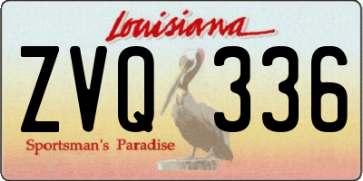LA license plate ZVQ336