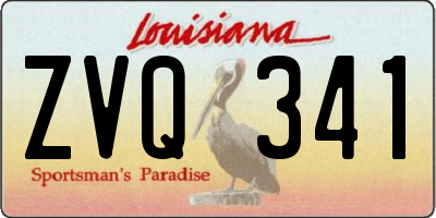 LA license plate ZVQ341