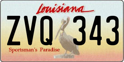 LA license plate ZVQ343