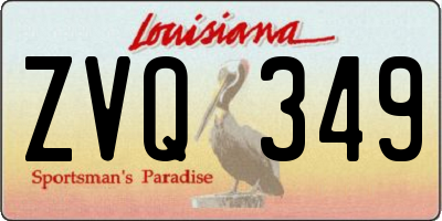 LA license plate ZVQ349