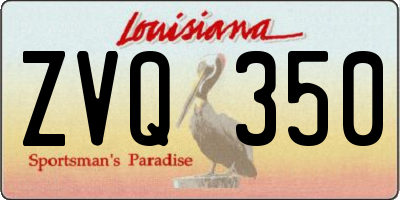 LA license plate ZVQ350