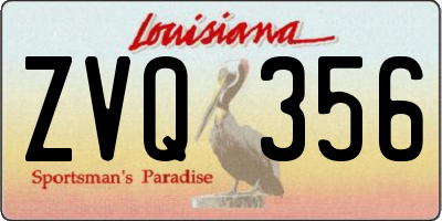 LA license plate ZVQ356