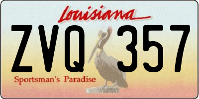 LA license plate ZVQ357