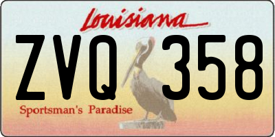 LA license plate ZVQ358