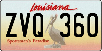 LA license plate ZVQ360