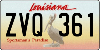 LA license plate ZVQ361