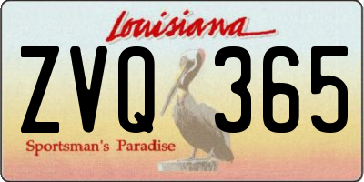 LA license plate ZVQ365