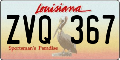 LA license plate ZVQ367